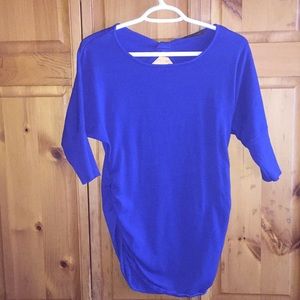 Beautiful blue shirt with keyhole cut out on back